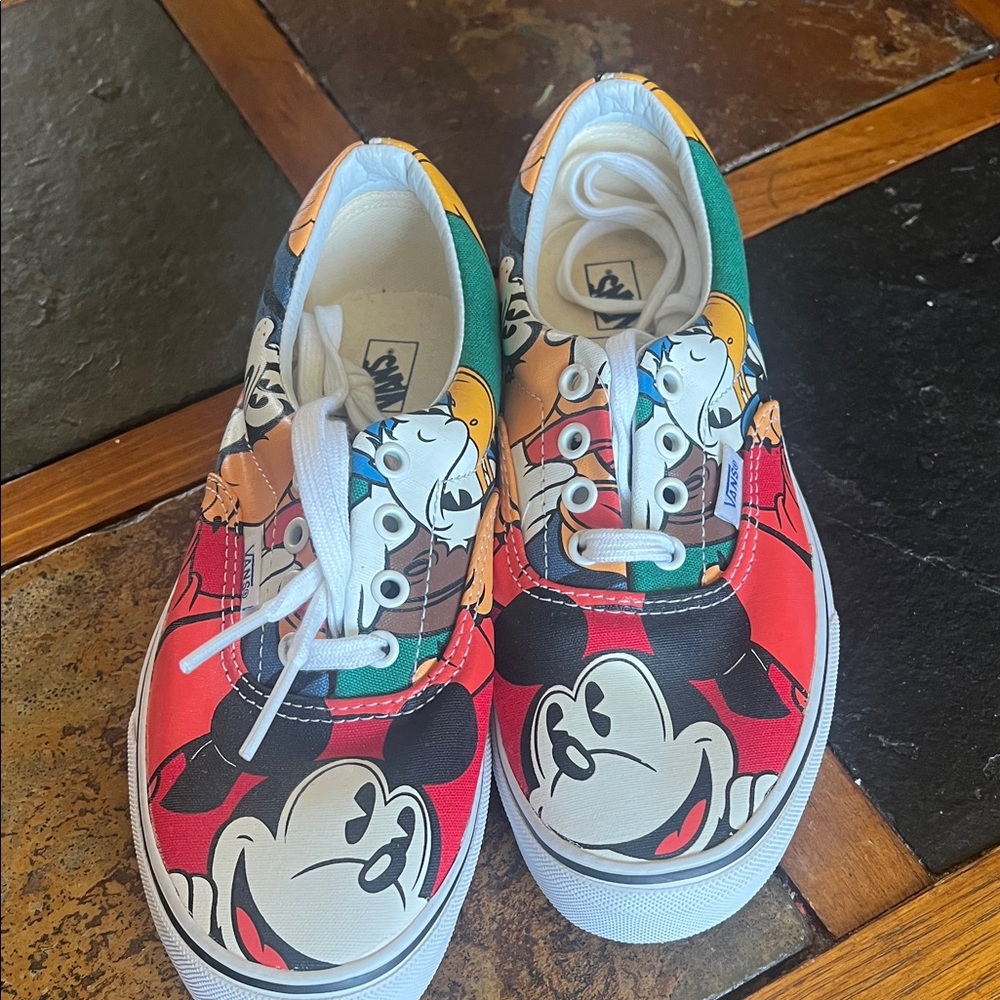 Vans Kids Mickey Mouse Low Top Sneakers - Red Multicolor